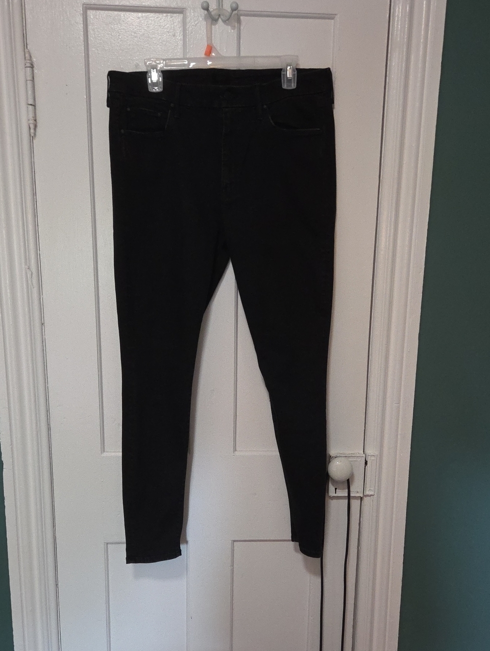 MOTHER The Looker Black High-Rise Skinny Jeans